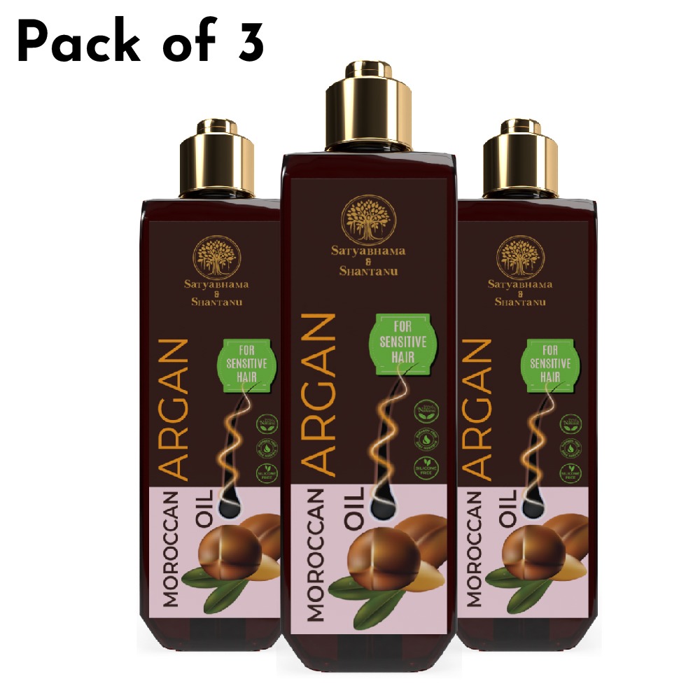Moroccan Argan Hair Oil (200 ml) Pack Of 3